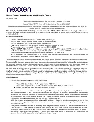 Thumbnail Nexxen Financial Report 2025-q2