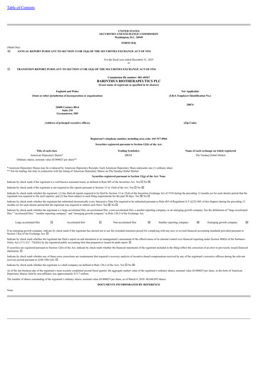 Thumbnail Barinthus Biotherapeutics Annual Report 2025