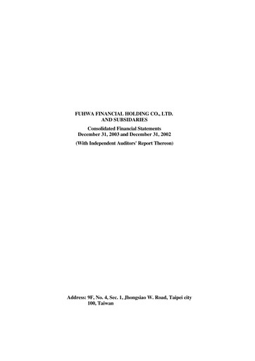 Thumbnail Yuanta Financial Holding Financial Statement 2003