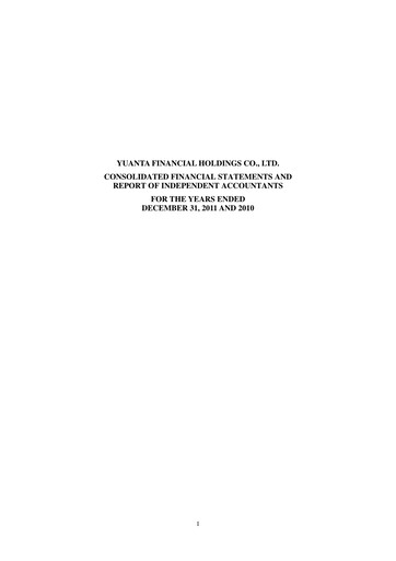 Thumbnail Yuanta Financial Holding Financial Statement 2011