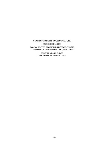 Thumbnail Yuanta Financial Holding Financial Statement 2015
