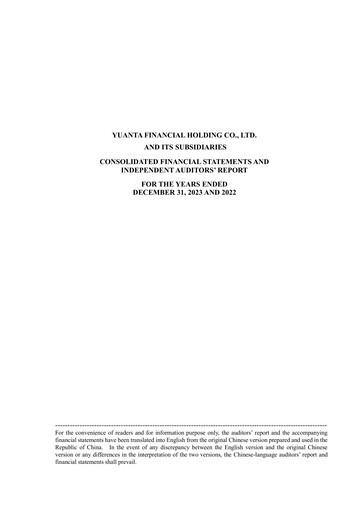 Thumbnail Yuanta Financial Holding Financial Statement 2023