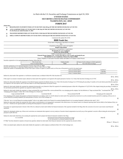 Thumbnail BBB Foods Annual Report 2023