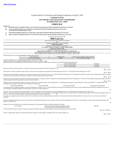 Thumbnail BBB Foods Annual Report 2025