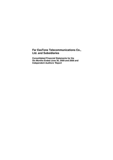 Thumbnail Far EasTone
 Half-year Report 2009-h1