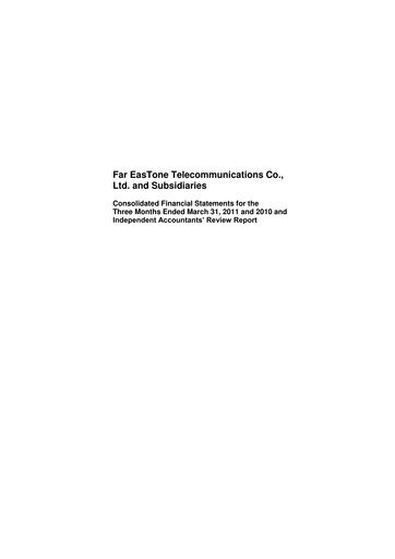 Vorschaubild Far EasTone
 Quartalsbericht 2011-q1