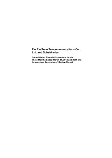 Vorschaubild Far EasTone
 Quartalsbericht 2012-q1