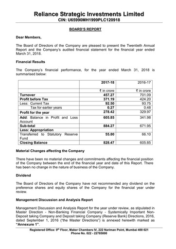 Thumbnail Jio Financial Services Annual Report 2017-2018