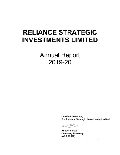 Thumbnail Jio Financial Services Annual Report 2019-2020