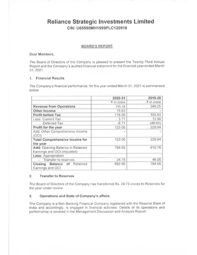 Thumbnail Jio Financial Services Annual Report 2020-2021