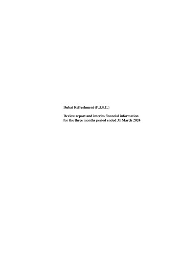Vorschaubild Dubai Refreshment Quartalsbericht 2024-q1