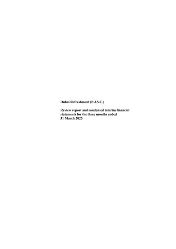 Vorschaubild Dubai Refreshment Quartalsbericht 2025-q1