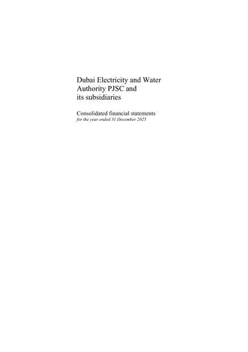 Vorschaubild Dubai Electricity and Water Authority (DEWA) Finanzmitteilung 2025
