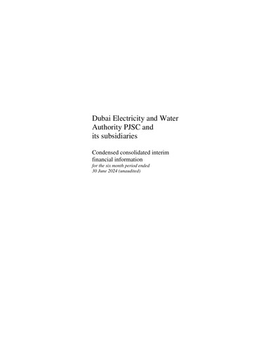 Vorschaubild Dubai Electricity and Water Authority (DEWA) Halbjahresbericht 2024-h1