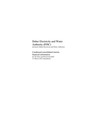 Vorschaubild Dubai Electricity and Water Authority (DEWA) Quartalsbericht 2022-q1