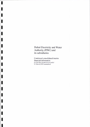 Vorschaubild Dubai Electricity and Water Authority (DEWA) Quartalsbericht 2023-q1