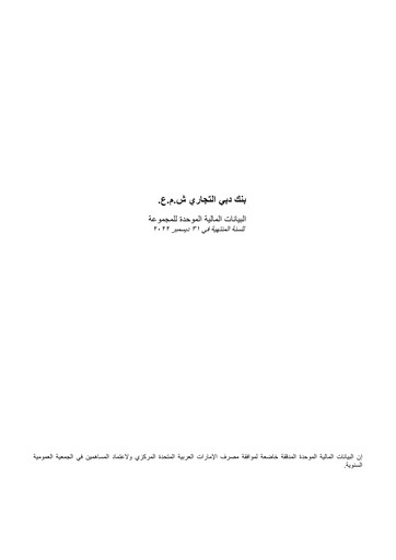 Thumbnail Commercial Bank of Dubai Financial Statement 2022