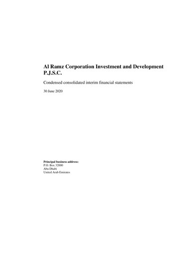 Thumbnail Al Ramz Corporation Investment and Development Half-year Report 2020-h1