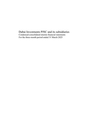 Thumbnail Dubai Investments Quarterly Report 2025-q1