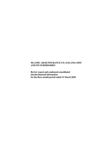 Thumbnail Islamic Arab Insurance Quarterly Report 2020-q1