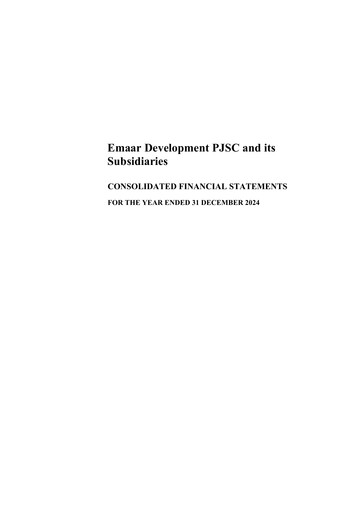 Thumbnail Emaar Development Financial Statement 2024