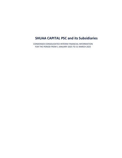 Thumbnail SHUAA Capital Quarterly Report 2025-q1