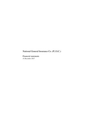 Thumbnail National General Insurance Company Financial Statement 2017