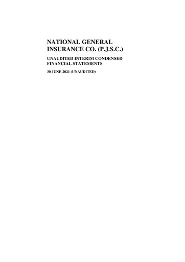 Thumbnail National General Insurance Company Half-year Report 2021-h1