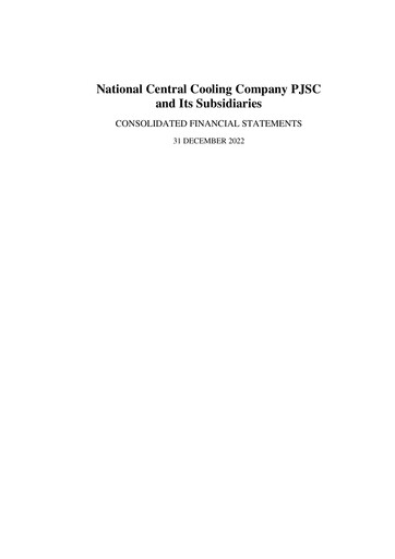 Thumbnail National Central Cooling Company Financial Statement 2022
