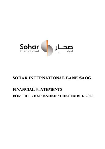 Thumbnail Sohar International Bank Financial Statement 2020