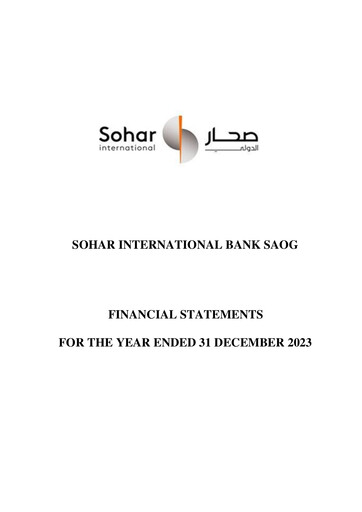 Thumbnail Sohar International Bank Financial Statement 2023