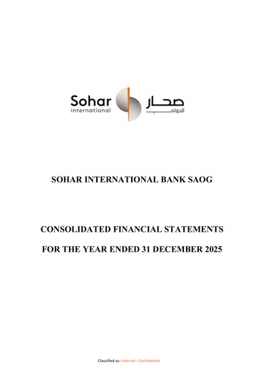 Miniature Sohar International Bank Bilan financier 2025