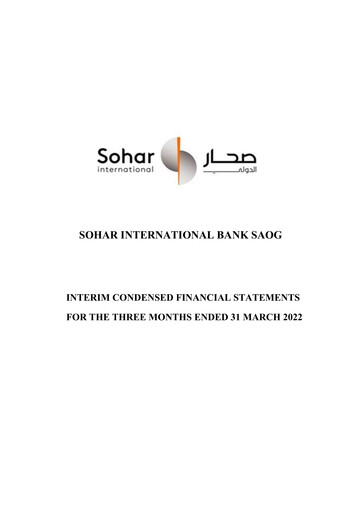 Thumbnail Sohar International Bank Quarterly Report 2022-q1