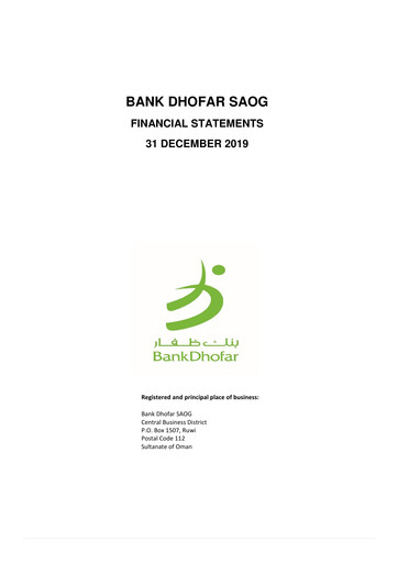 Vorschaubild Bank Dhofar Finanzmitteilung 2019-q4