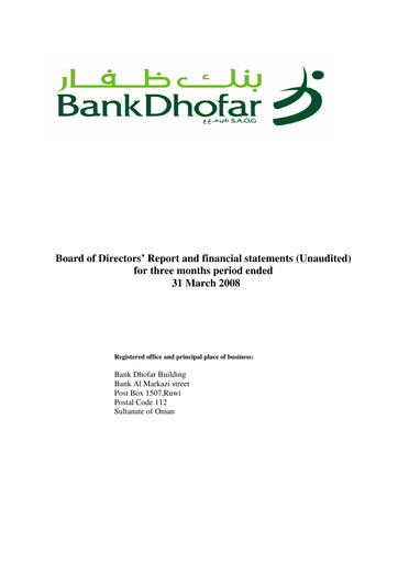 Thumbnail Bank Dhofar Quarterly Report 2008-q1