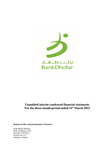 Thumbnail Bank Dhofar Quarterly Report 2023-q1