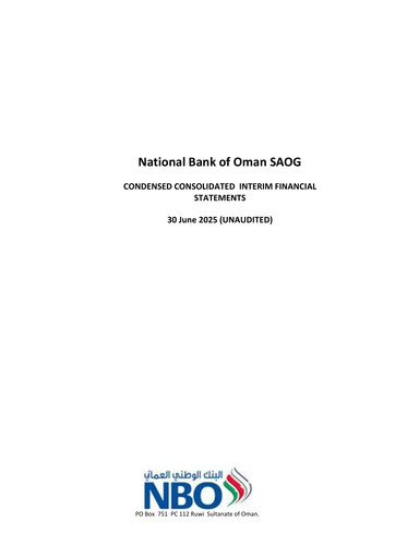 Thumbnail National Bank of Oman Financial Statement 2025-h1