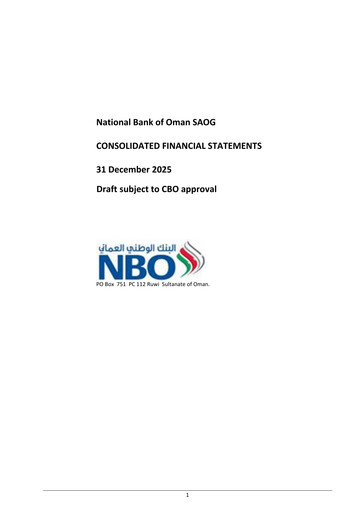Thumbnail National Bank of Oman Financial Statement 2025