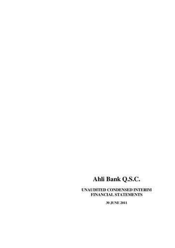 Thumbnail Ahlibank Financial Statement 2011-h1