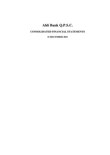 Thumbnail Ahlibank Financial Statement 2021