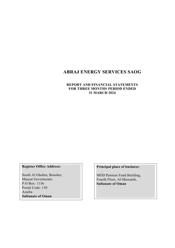 Vorschaubild Abraj Energy Services Quartalsbericht 2024-q1