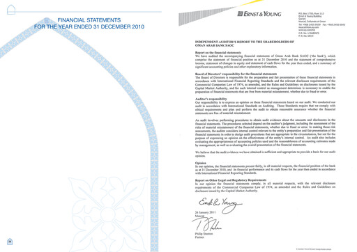 Thumbnail Oman Arab Bank Financial Statement 2010