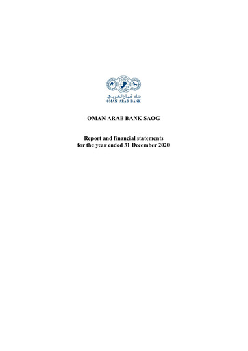 Thumbnail Oman Arab Bank Financial Statement 2020