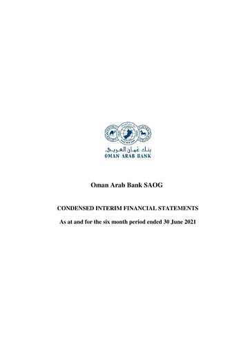 Thumbnail Oman Arab Bank Financial Statement 2021-h1