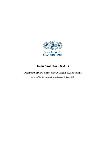 Thumbnail Oman Arab Bank Financial Statement 2022-h1