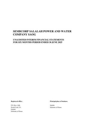 Thumbnail Sembcorp Salalah Power & Water Company Financial Statement 2025-h1