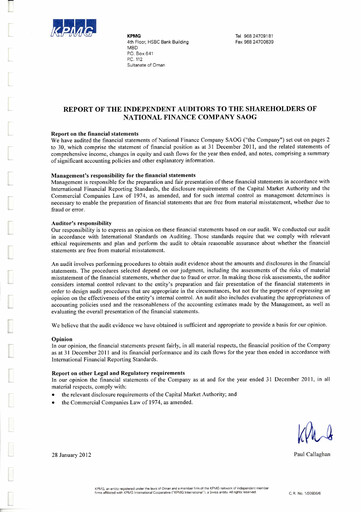 Thumbnail National Finance Financial Statement 2011