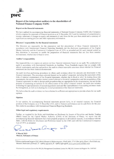 Thumbnail National Finance Financial Statement 2012