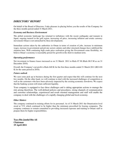 Vorschaubild National Finance Quartalsbericht 2011-q1