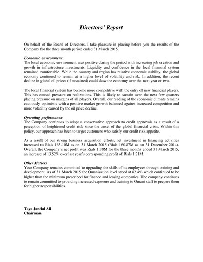 Vorschaubild National Finance Quartalsbericht 2015-q1